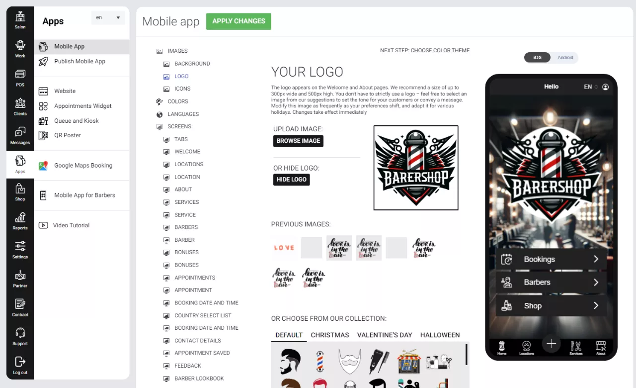 Configuración simple pero potente y flexible para la app