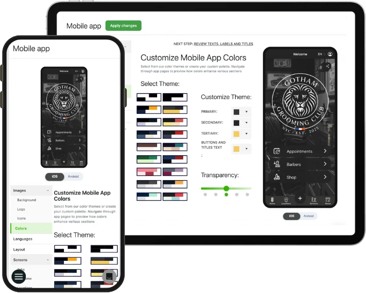 Configuración simple pero potente y flexible para la app